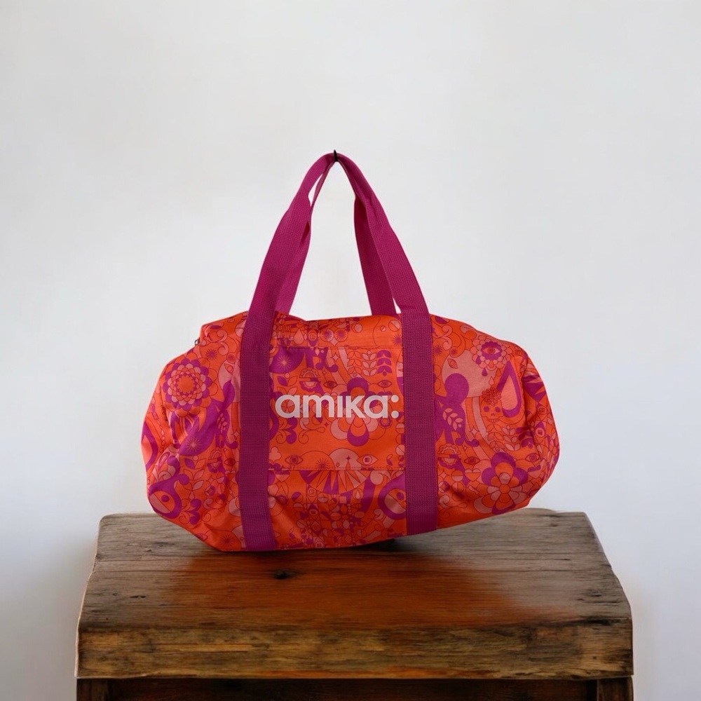 ❤️🍂Amika Orange and Pink Travel Bag